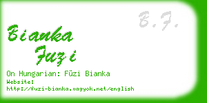 bianka fuzi business card