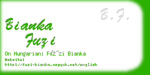 bianka fuzi business card